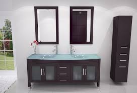 This is suitable for your small and minimalist bathroom. 63 Grand Regent Large Double Sink Modern Bathroom Vanity Cabinet With Glass Top Modern Bathroom Denver By Bathgems Houzz
