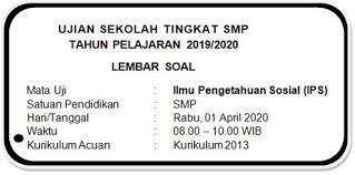 Berikut ini contoh soal us (ujian sekolah) mata pelajaran ilmu pengetahuan alam (ipa) terbaru untuk tahun ajaran 2017/2018 lengkap dengan kunci jawaban. Soal Ujian Sekolah Online Ips Smp Mts Tahun Pelajaran 2019 2020 Didno76 Com