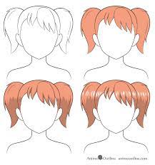 How To Shade Anime Hair Step By Step Animeoutline Anime Hair How To Shade Anime Long Hair
