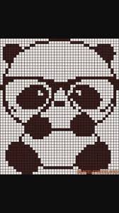 Bear Panda Cross Stitch Pixel Art Stitch Dessin Kawaii Animaux Dessin Kawaii