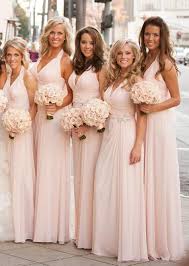 Simple A Line Long Bridesmaid Dress Custom Made Wedding Party Dress Ydb00132 Blush Bridesmaid Dresses Blush Bridesmaid Dresses Long Halter Bridesmaid Dress