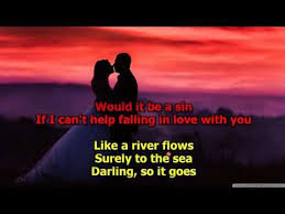 Can 39 T Help Falling In Love Hd Karaoke Elvis Presley Youtube Cant Help Falling In Love Karaoke Falling In Love