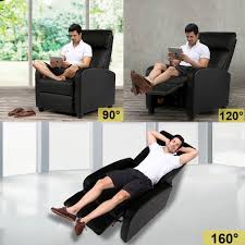 Bestmassage Modern Leather Chaise Couch Single Recliner Chair Sofa Furniture See This Great Product Reclining Furniture Living Room Lounge Couch With Chaise