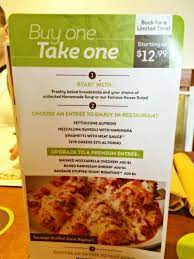 Food prepared in a particular way, e.g. Olive Garden S Popular Buy One Take One Is Back She Scribes