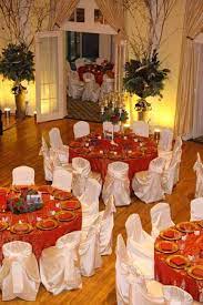 Color Only Burnt Orange Guest Tables With Colorful Or Ivory Or Black Center Pieces Wedding Rentals Tuscan Wedding Wedding Decorations