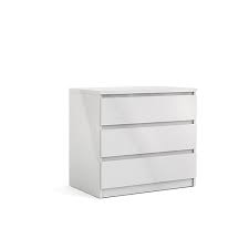 Coordinate with your existing wardrobes, shelves and other furniture to maximize elegance. Esla High Gloss White 3 Drawer Chest Of Drawers H 700mm W 770mm D 500mm Diy At B Q