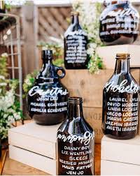 Fun And Creative Wedding Seating Chart On Growlers To