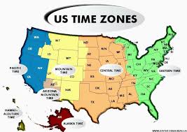 legible us time zone map timezone map of world map of the