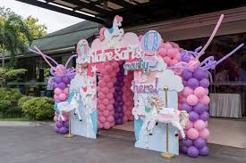 One of the simplest yet most effective centrepiece decoration ideas going. Safi S Girly Carnival Themed Party 1st Birthday Party Doll Manila
