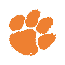Vintage banner clemson tiger college flags. Clemson Tigers Paw Graphics Design Svg Dxf By Vectordesign On Zibbet