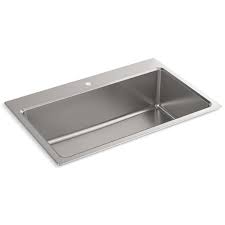 33 x 22 top mount drop in 15mm radius stainless steel double bowl kitchen sink. Kohler K 31466 1 Na Prologue 33 X 22 Build Com
