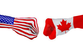 Weitere ideen zu amerikanische flagge, flaggen, alte tankstellen. Usa Und Kanada Flagge Konzeptkampf Geschaftswettbewerb Konflikt Oder Sportereignisse Stockbild Bild Von Antagonismus Wettbewerb 91069115