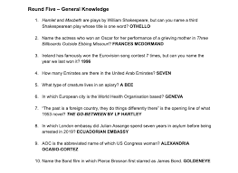 Ireland trivia questions & answers : Here S A Ready Made Family Table Quiz To Tackle With Your Lockdown Housemates