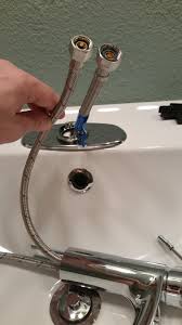 After trying several parts for about one half hour, i read the instructions. Connect 1 2 Supply Line To 3 8 Outer Diameter Faucet Line Home Improvement Stack Exchange