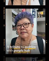 Why do some aunties colour their hair purple?⁠ ⁠ It's common to find  elderly women who dye their hair black, brown, or red to hide their greying  hair. But like rare shiny