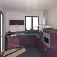 cuisine aubergine modele keria aubergine brillant oskab salle de cuisine coin cuisine relooking cuisine
