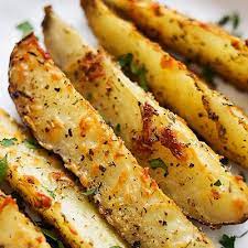 Baked Garlic Parmesan Potato Wedges Recipe Recipe Recipes Food Vegetable Recipes