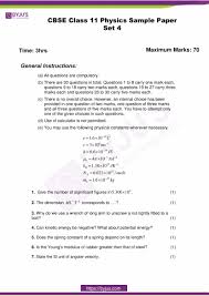 Cbse Class 11 Physics Sample Paper Set 4 Download Pdf