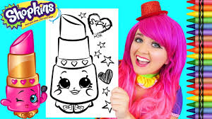 Print it out and colour me in! Coloring Shopkins Lippy Lips Giant Coloring Page Crayola Crayons Kimmi The Clown Youtube