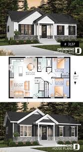 Small And Affordable Bungalow Economical Modern Rustic Starter Home Design With Open Fl In 2020 Small House Design Exterior Small House Design Plans Small House Design