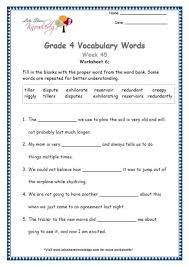 Grade 4 language arts worksheets. Grade 4 Vocabulary Words And Worksheets Vocabulary Words Vocabulary Word Worksheet English Vocabulary Words