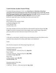 Maybe you would like to learn more about one of these? Contoh Soal Dan Jawaban Transfer Pricing Docx Contoh Soal Dan Jawaban Transfer Pricing Perusahaan Bintang Mempunyai 2 Divisi Yaitu Divisi Batu Dan Course Hero