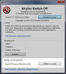 Switch Off Power Saving Calculator Airytec