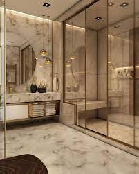 Calming white walls, marble panels and a. What S Hot On Pinterest Trending Winter Colors 2018 Bathroom Design Luxury Bathroom Interior Design Modern Bathroom Design