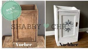 Ich hoffe ihr verzeiht mir das. Diy Schrank Im Shabby Chic Streichen Vintage Look Shabby Chic Selber Machen Youtube