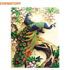 Cheap painting & calligraphy, buy quality home & garden directly from china suppliers:peacock hd if need stretched from us pls click this links and place order together with what you want painting so we will arrange shippment for your painting with stretched can you can hang it on the wall direclty. Chenistory Peacock Diy Oil Painting By Numbers Kits Acrylic Paint On Canvas Home Decor For Unique Gift Wall Art Picture Artwork Painting With Acrylics On Canvas Decorative Painting Freedecorative Painting Magazines Aliexpress