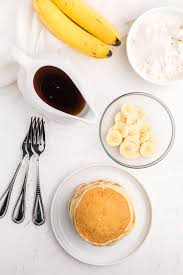 We usually just use the bisquick recipe for our pancake batter. Vegan Banana Pancakes Happy Food Healthy Life