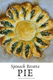 Simple Puff Pastry Spinach Ricotta Pie Tarte Soleil Alphafoodie Recipe Vegetarian Snacks Spinach Puff Pastry Appetizer Recipes