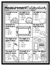 Measurement Estimation Worksheet By Kendra S Kreations In 2nd Grade In 2020 Measurement Estimation Measurement Ideas 2nd Grade Math