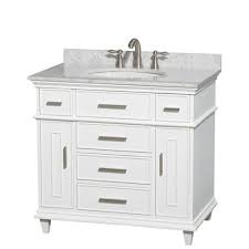 Wyndham Collection Berkeley 36 White Single Bathroom Vanity With Um Oval Sink No Mirror At Mena White Vanity Bathroom Wyndham Collection White Double Vanity