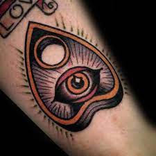 There is also an almost carnival atmosphere to a planchette tattoo, as many of them use text. 40 Planchette Tattoo Designs For Men Ouija Board Ink Ideas