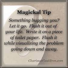 Maybe you would like to learn more about one of these? Magickal Tip Flush Your Problems Away Magick Magic Spells Spell Book
