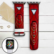 Iron Man Body Custom Apple Watch Band Leather Strap Wrist Band Replacement Custom Apple Watch Bands Apple Watch Bands Leather Apple Watch Bands