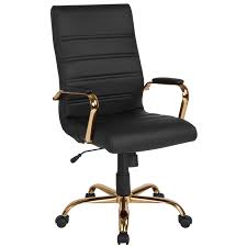 It's made with a series of flat bands wrapped in polyester; Flash Furniture High Back Black Leathersoft Executive Swivel Office Chair With Gold Frame And Arms Walmart Com Black Office Chair Swivel Office Chair Office Chair