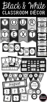 Black And White Classroom Calendar Set Classroom Decor Bundle Editable Black And White Theme Elementary Classroom Decor Classroom Decor Classroom Organization Labels