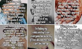 Dia mengetahui rahasia seorang montazery hadi jaya. Ssh People Reveal Why They Ve Kept Their Relationships A Secret From Friends And Family Daily Mail Online