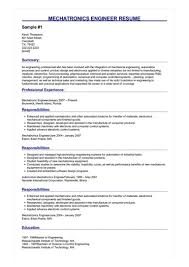 Electrical engineers also spend time determining the feasibility and practicality of a project. Mechatronics Engineer Resume Great Sample Resume