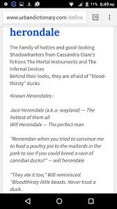 Herondale On The Urban Dictionary Tmi Tid Shadowhunters Will Herondale Jace Herondale It Was Actua Shadowhunters Cassandra Clare Books Urban Dictionary