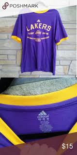 Choose from thousands of los angeles lakers shirt designs for men, women, and children which have been created by our community of independent artists and iconic brands. Adidas Los Angeles Lakers T Shirt Cool Adidas Los Angeles Lakers Basketball T Shirt Size Men S Medium Great Condition Adidas Shirt Lakers T Shirt Adidas T Shirt