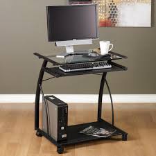 Small laptop and printer desk. Computer Desk Table Small Home Office Laptop Compact Printer W Keyboard Tray Home Garden Uniforce Furniture