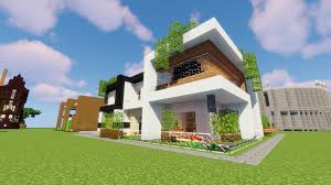 Construction D Une Maison Moderne A Minecraft Maison Zenidees En 2020 Maison Moderne Minecraft Maison Moderne Construction Maison