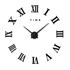 38 high quality collection of roman numeral clock drawing by clipartmag. Diy 3d Wall Clock Roman Numeral Mirror Metallic Stick On Clock Home Decor Black Home Decor Wall Clocks