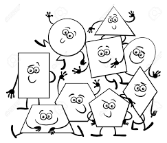 Basic Shapes Clip Art Black And White Clipart Black And White Shapes Google Search Coloring Books Black And White Cartoon Geometric Shapes
