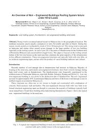 Malaysia didn't want me to enter the country to gather evidence about how ethnic indians were treated by colonial britain. Pdf An Overview Of Non Engineered Buildings Roofing System Failure Under Wind Loads