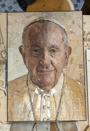 Pope Francis, mozaikos.lape, mosaic, 2023 : r/Art