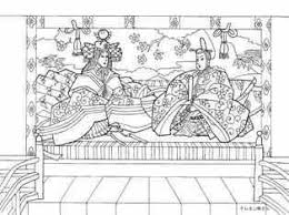 お雛様 お内裏様の塗り絵の下絵 画像 塗り絵 ぬり絵 絵パズル